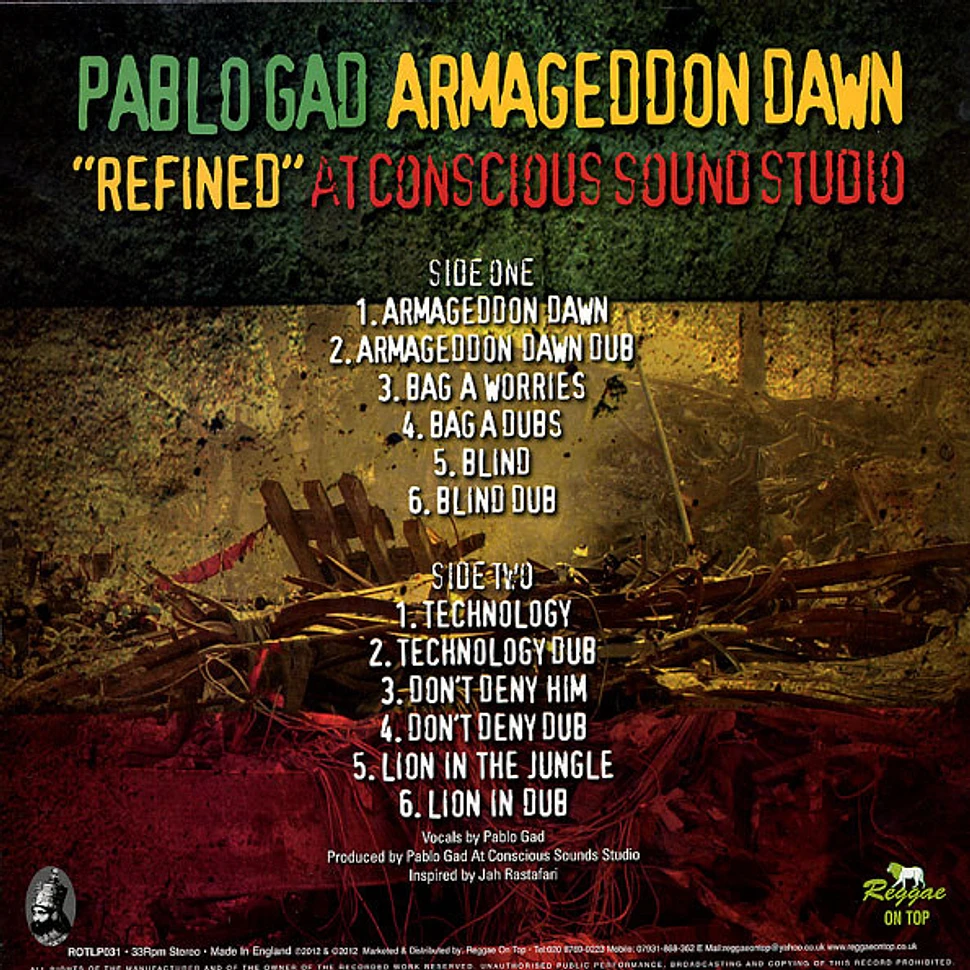 Pablo Gad - Armageddon Dawn “Refined” At Conscious Sounds Studio