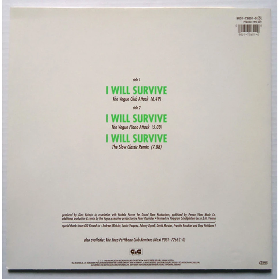 Gloria Gaynor - I Will Survive (The Classic & Vogue Remixes)