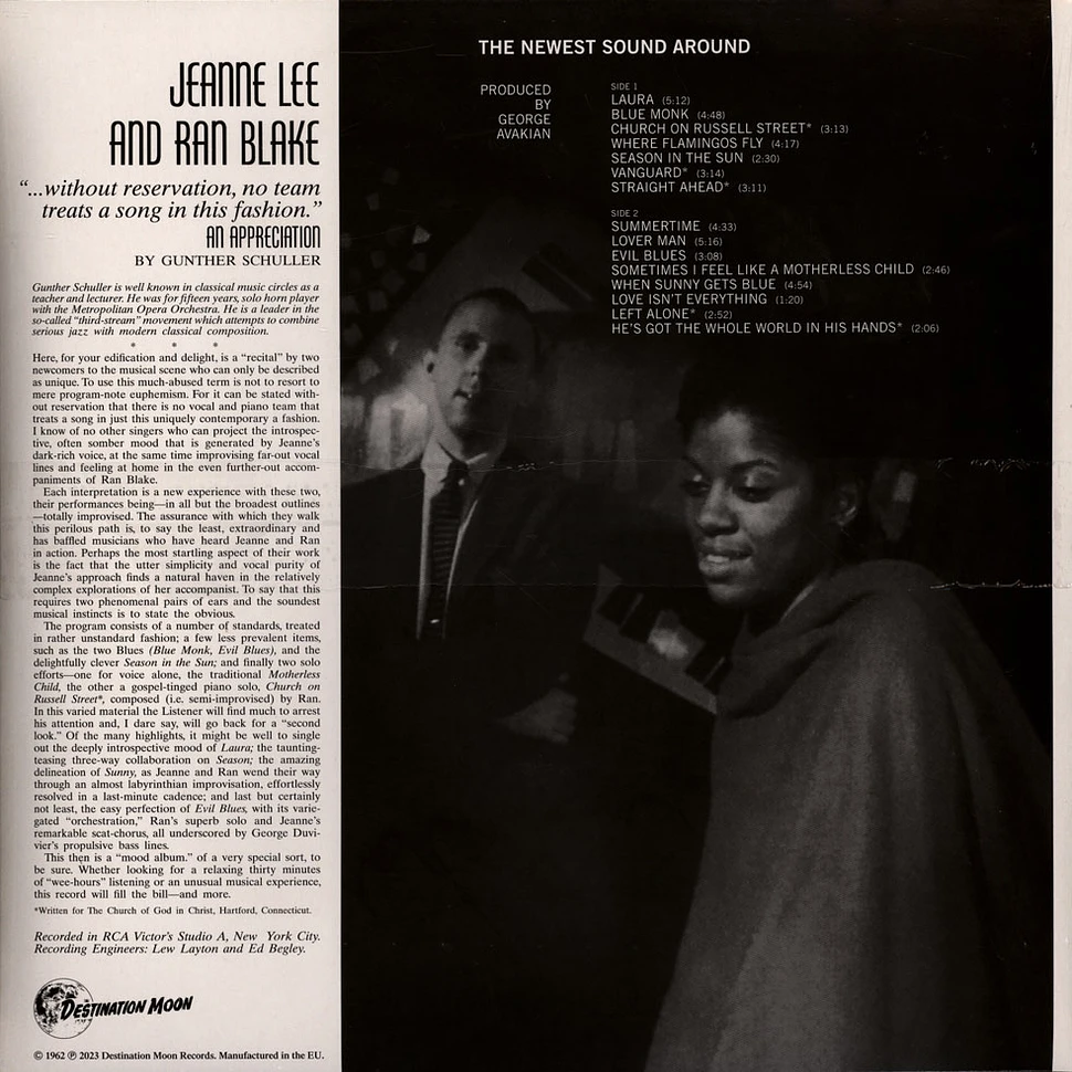 Jeanne Lee And Ran Blake - The Newest Sound Around