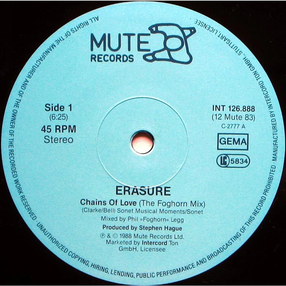 Erasure - Chains Of Love (The Foghorn Mix)