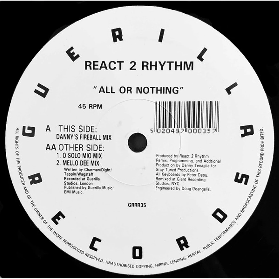 React 2 Rhythm - All Or Nothing