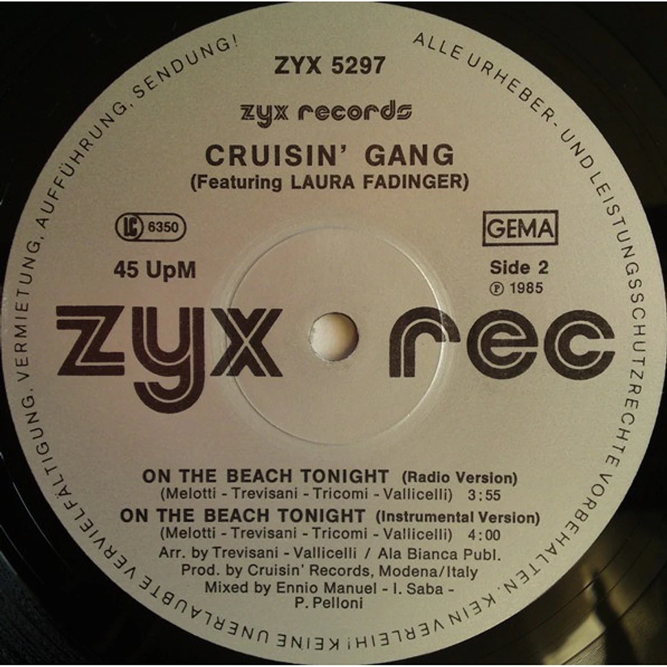 Cruisin' Gang - On The Beach Tonight