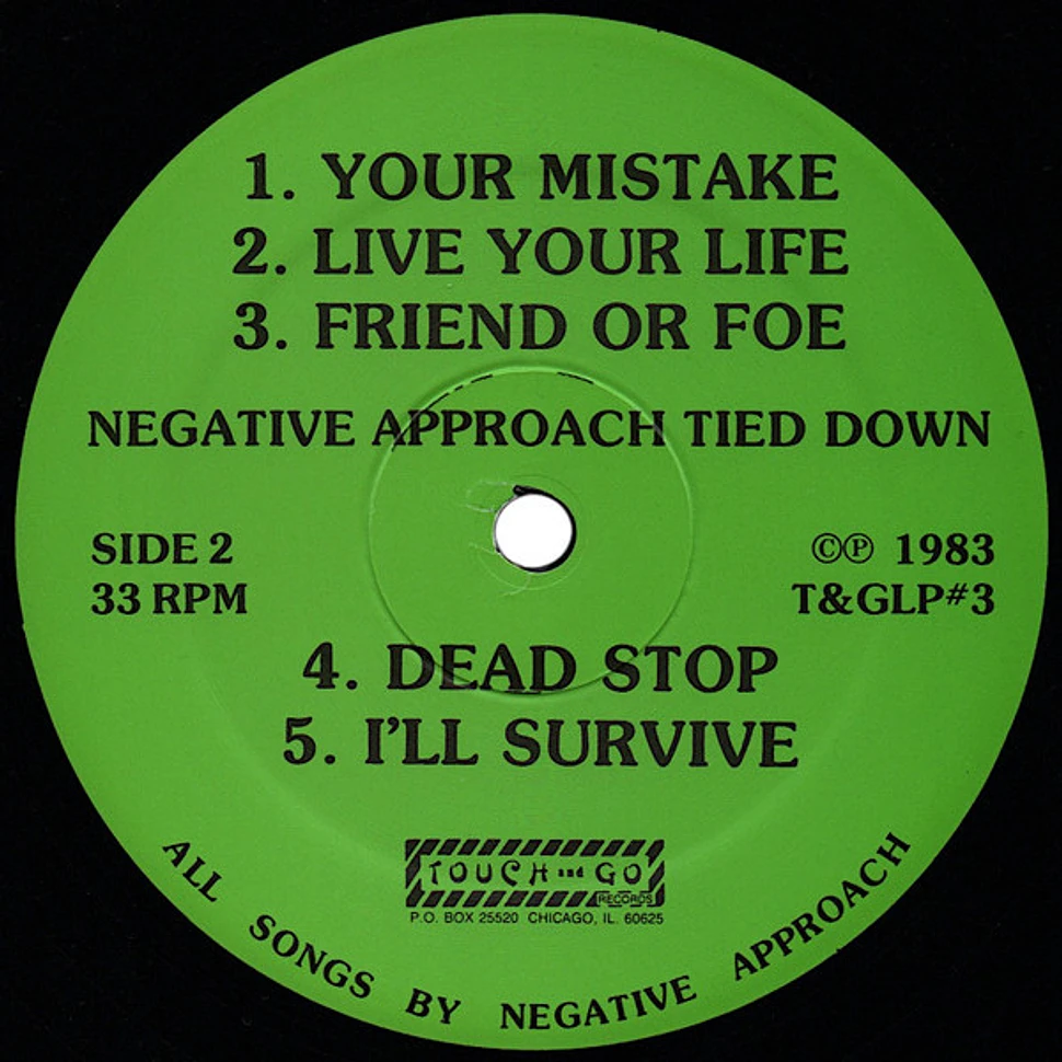 Negative Approach - Tied Down