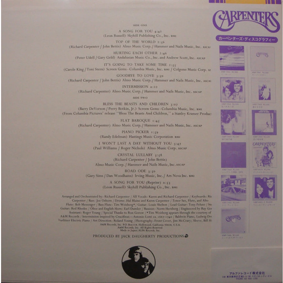 Carpenters - A Song For You