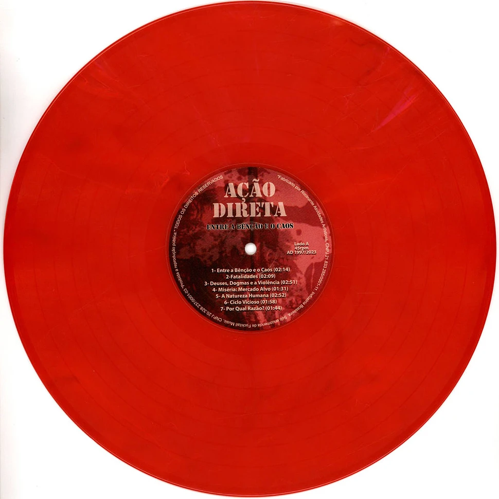 Acao Direta - Entre A Red Vinyl Edition