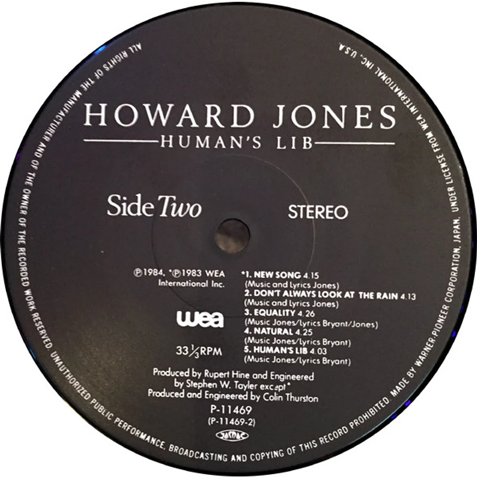 Howard Jones - Human's Lib