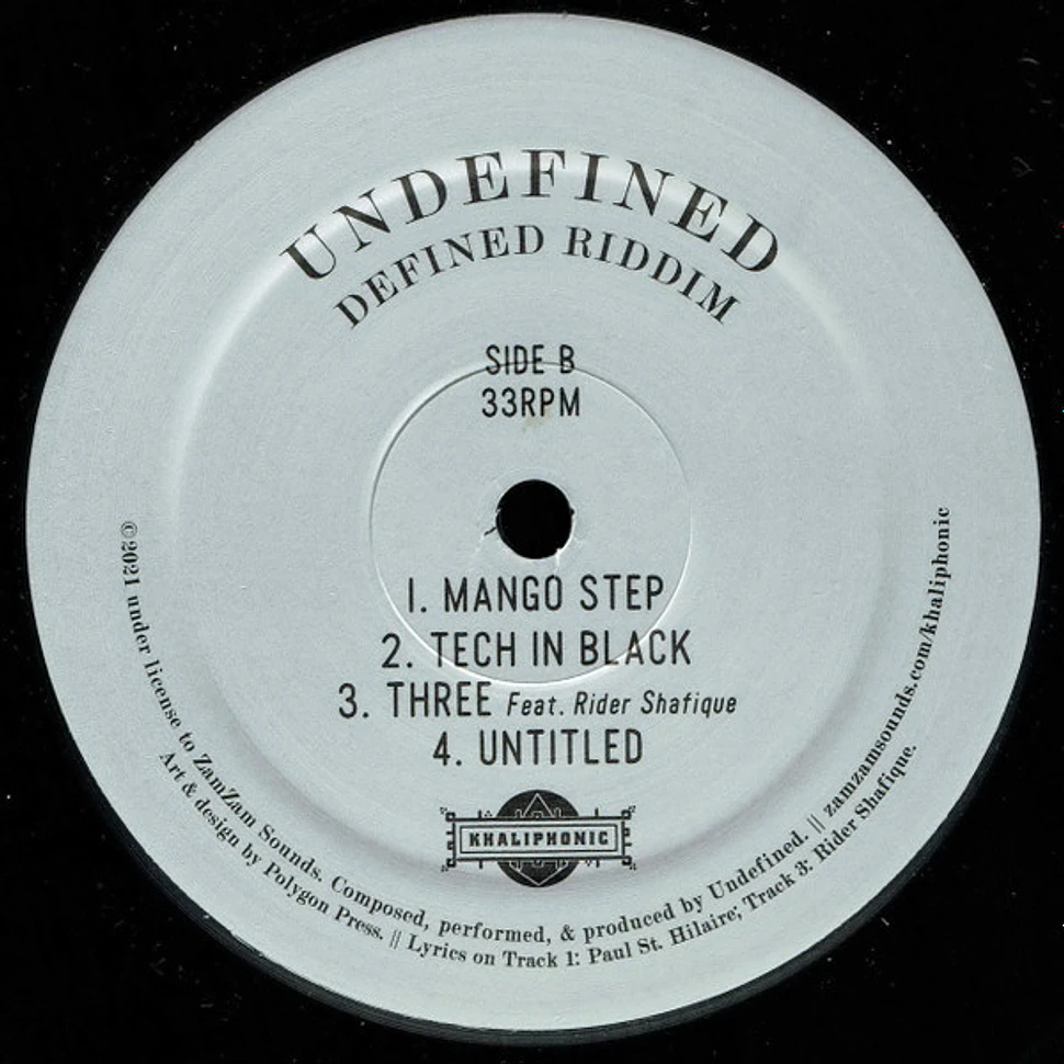 Undefined - Defined Riddim