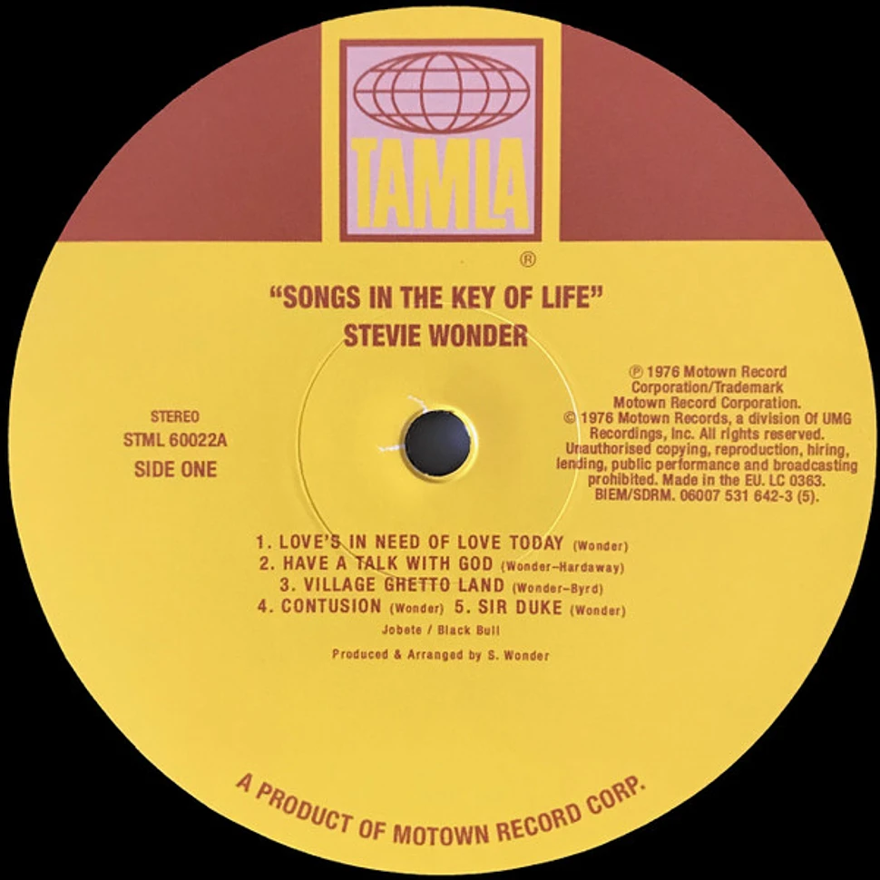 Stevie Wonder - Songs In The Key Of Life