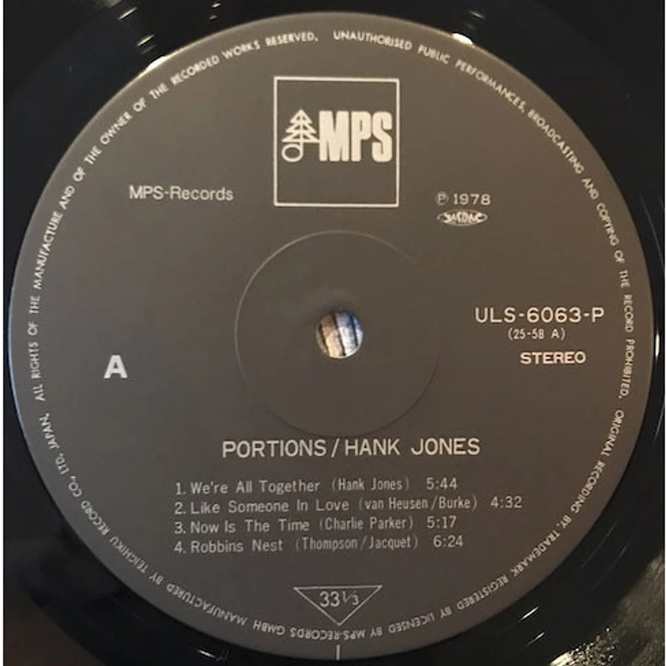 Hank Jones Trio - Portions