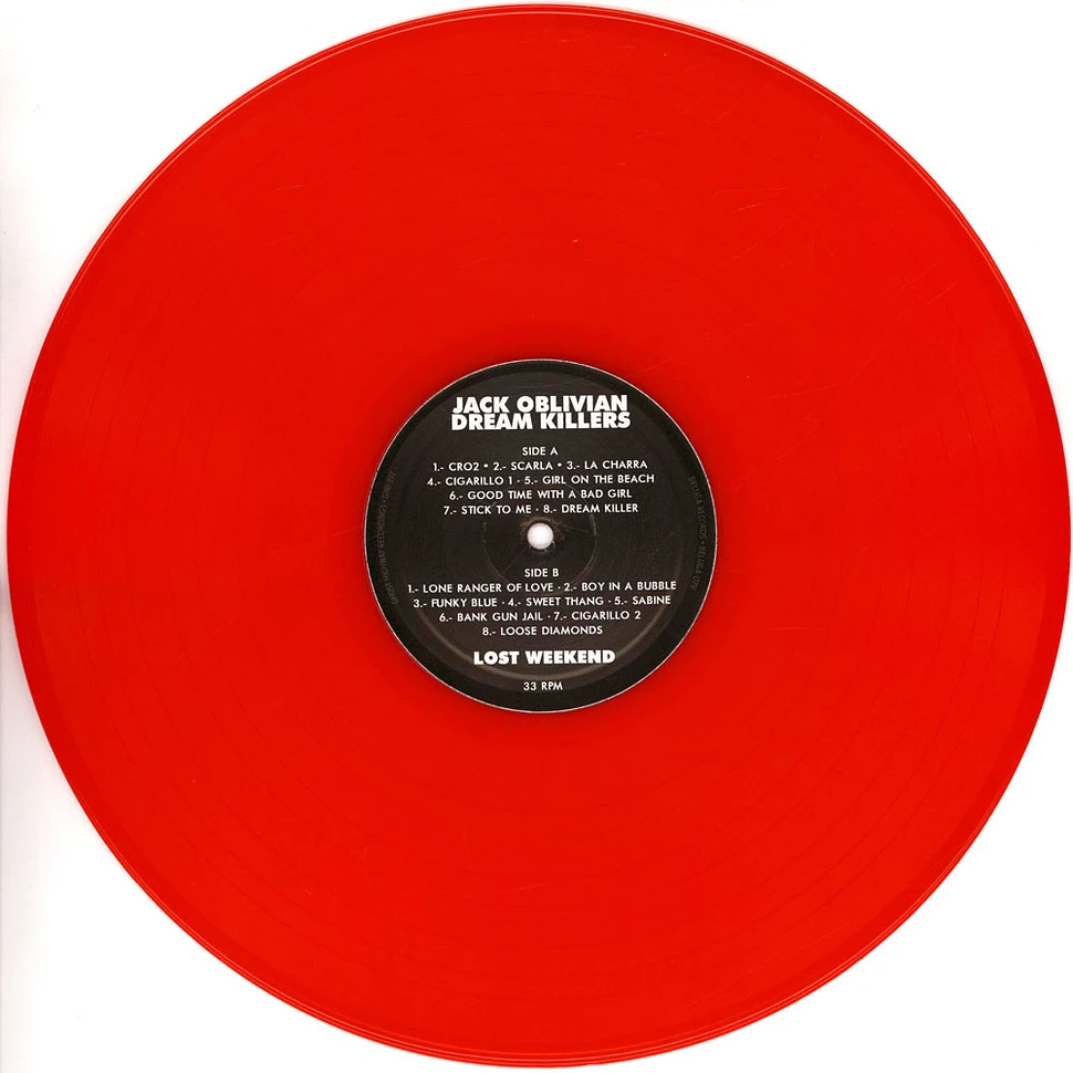 Jack Oblivian & The Dream Killers - Lost Weekend Black Cover Red Vinyl Edition