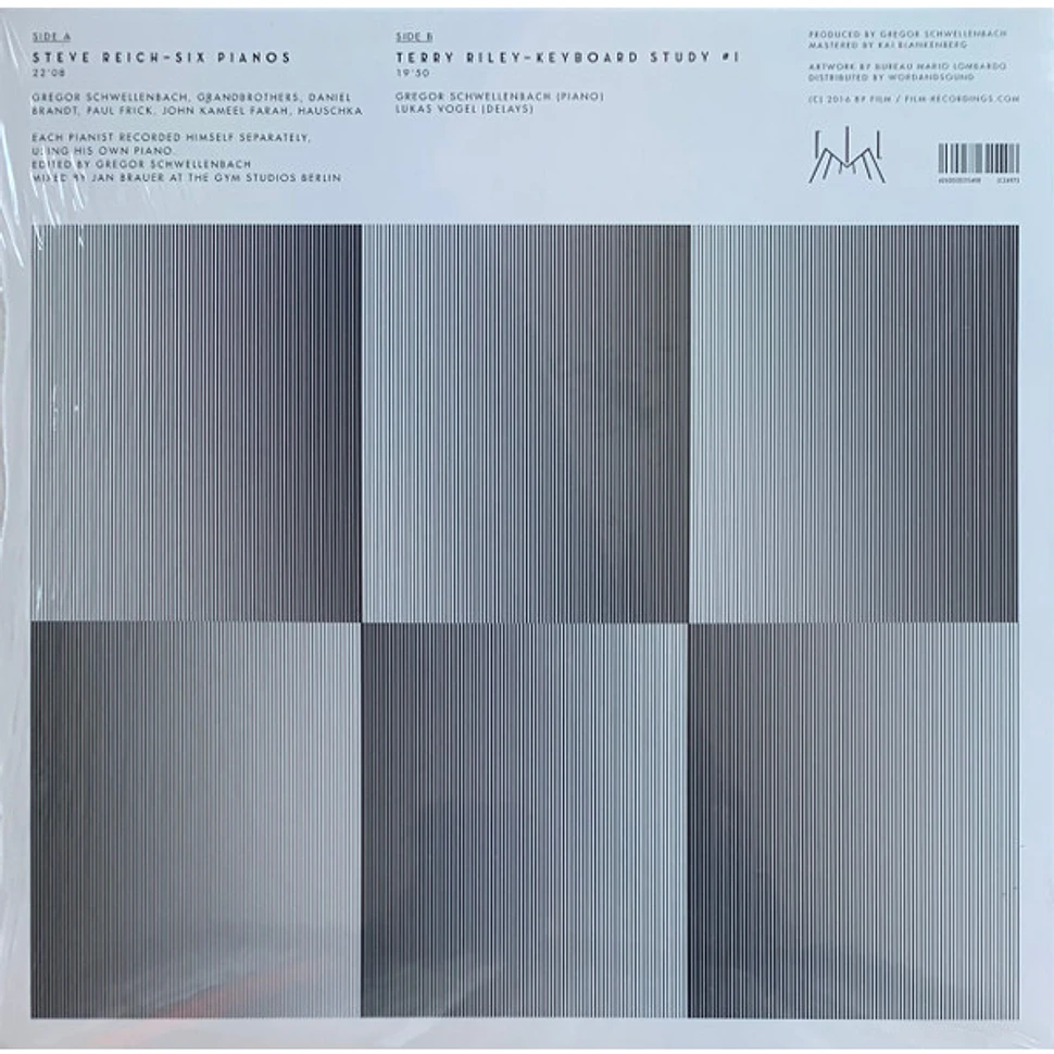 Gregor Schwellenbach, Hauschka, Daniel Brandt , Paul Frick, Lukas Vogel, Erol Sarp, John Kameel Farah - Steve Reich, Terry Riley - Six Pianos / Keyboard Study # 1