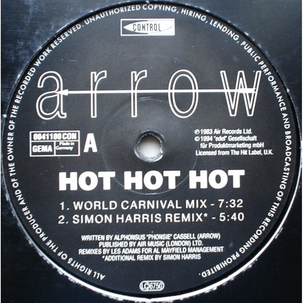 Arrow - Hot Hot Hot - The '94 Remixes