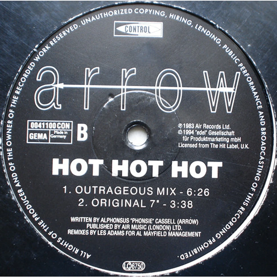 Arrow - Hot Hot Hot - The '94 Remixes