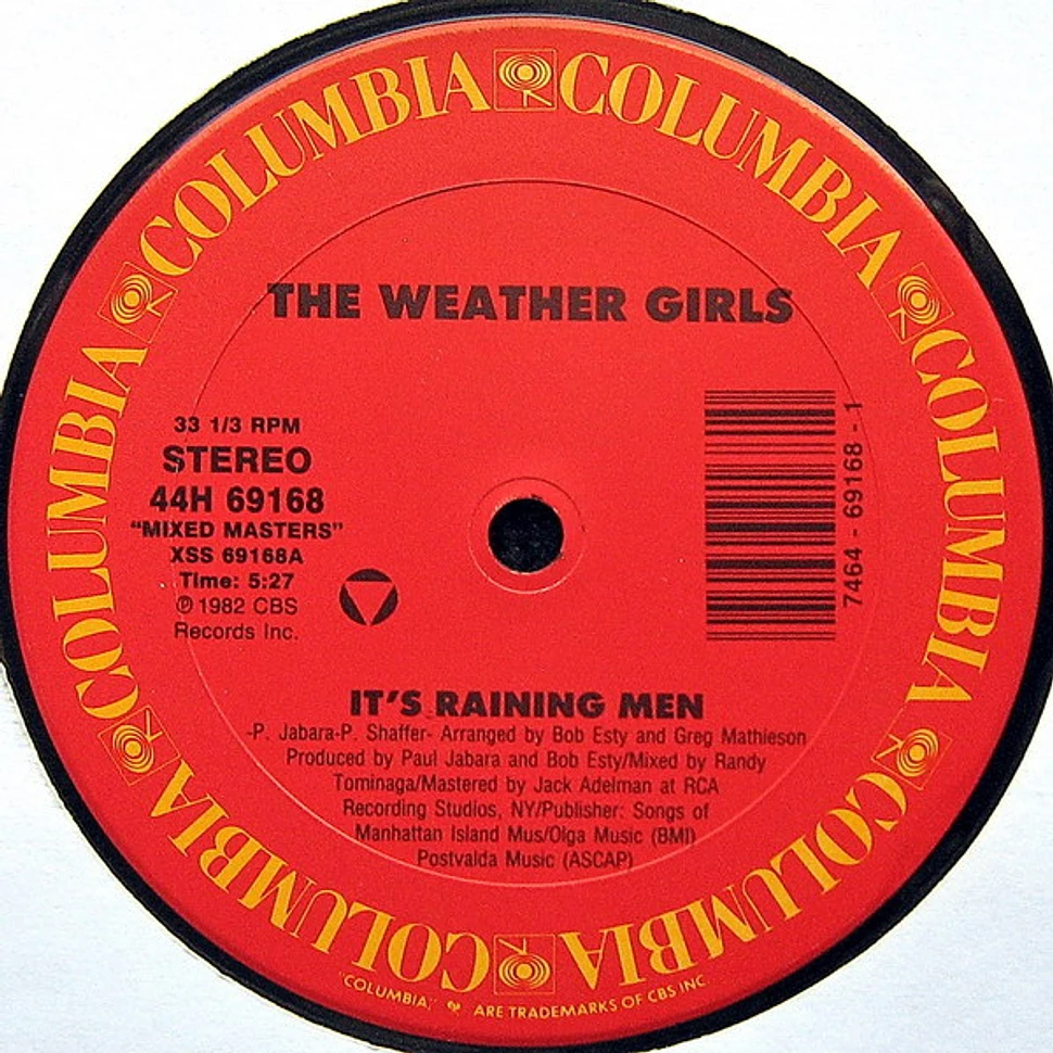 The Weather Girls - It's Raining Men / I'm Gonna Wash That Man Right Outa My Hair