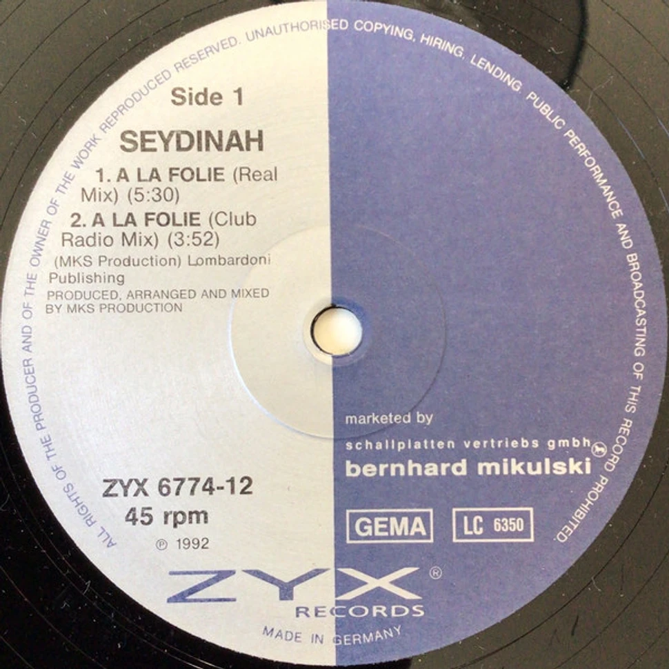 Seydinah - A La Folie