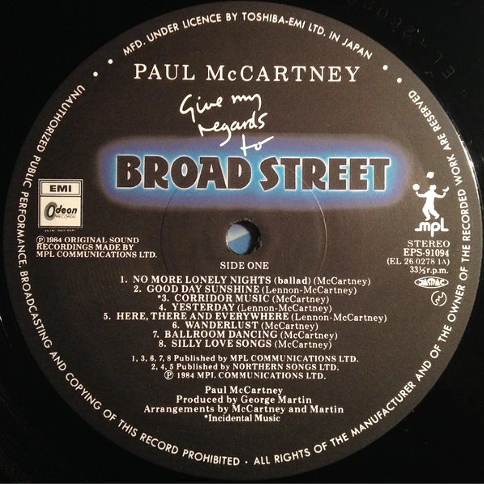 Paul McCartney - Give My Regards To Broad Street