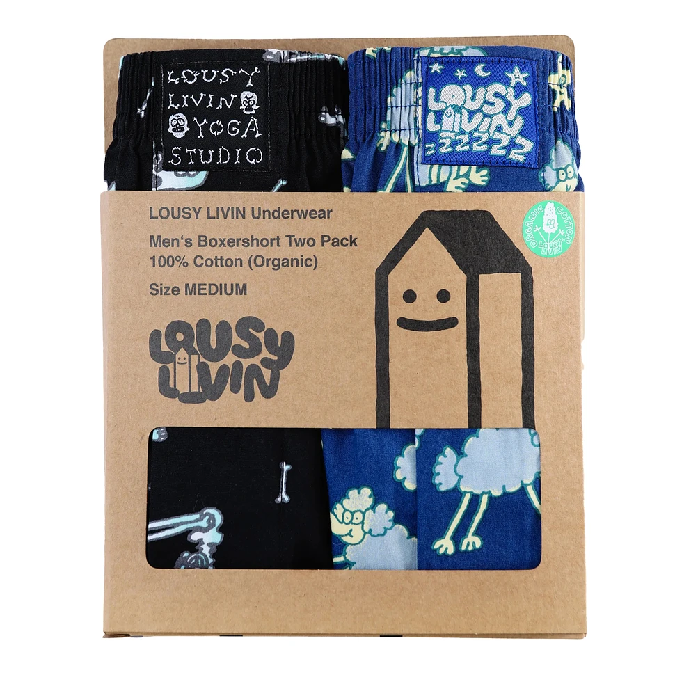 Lousy Livin Underwear - Sheep & Yoga Boxershorts 2 Pack