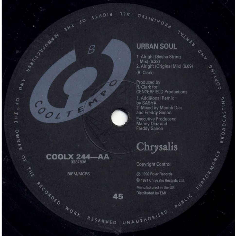 Urban Soul - Alright (The Sasha Mixes)