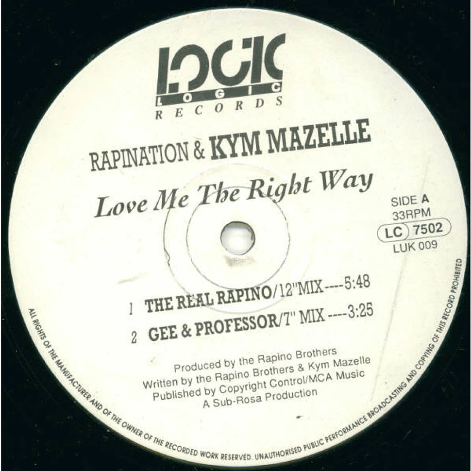 The Rapino Brothers & Kym Mazelle - Love Me The Right Way