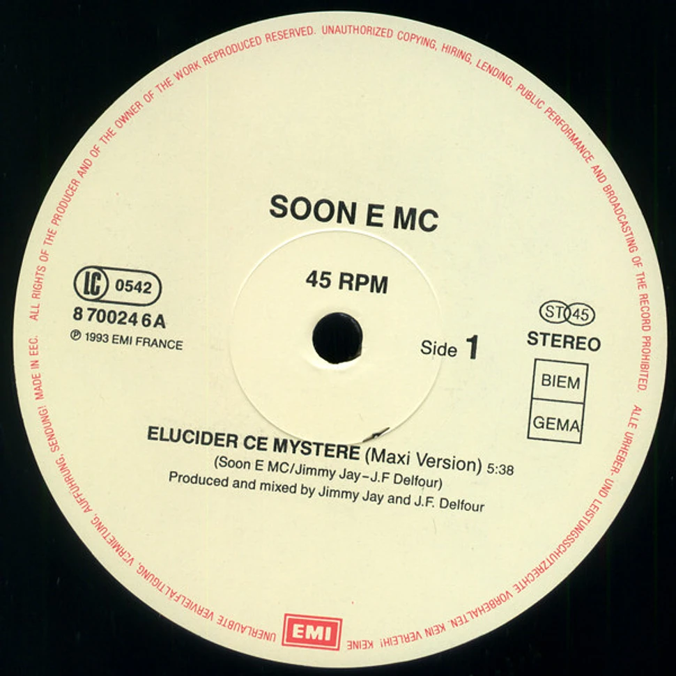 Soon E MC - Élucider Ce Mystère