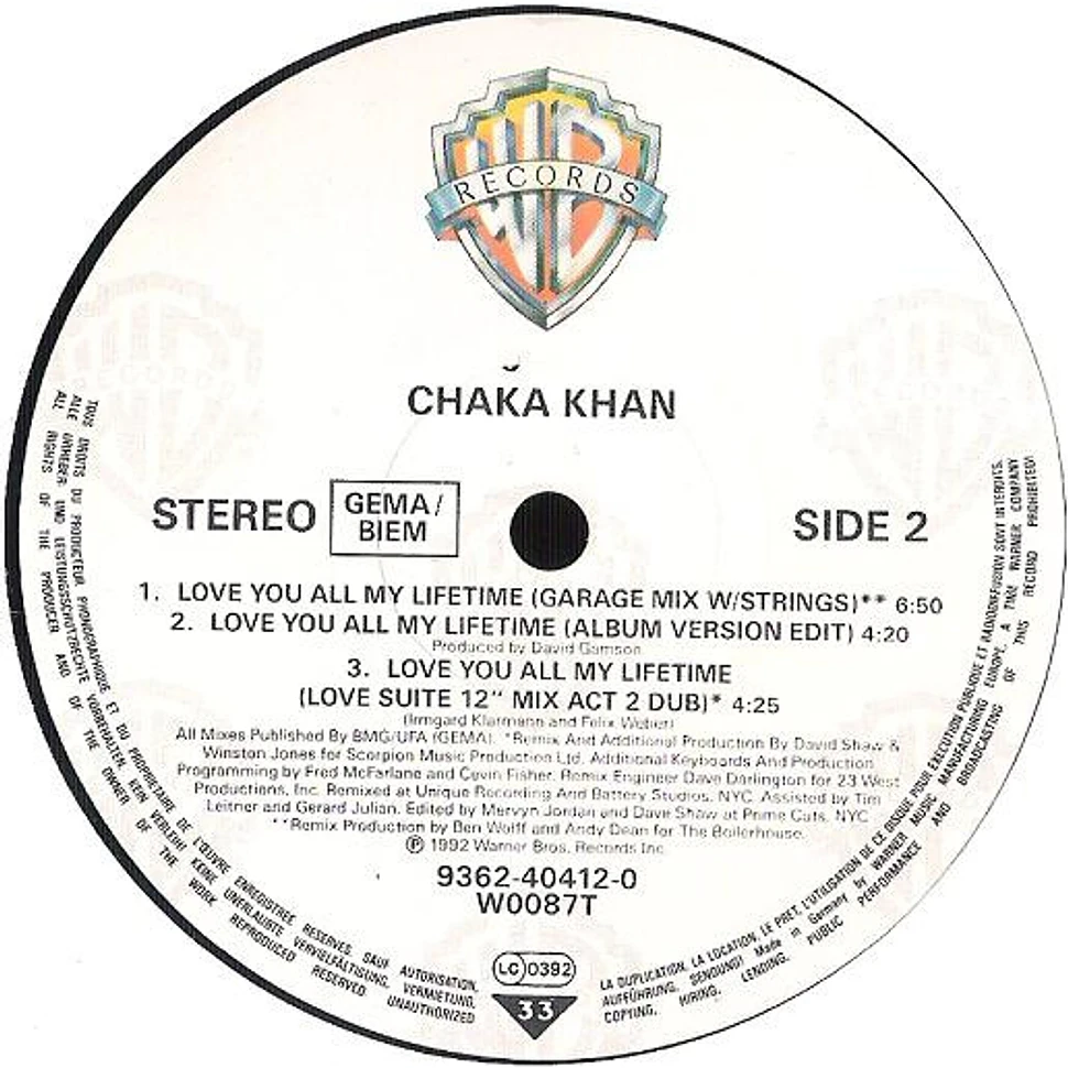 Chaka Khan - Love You All My Lifetime