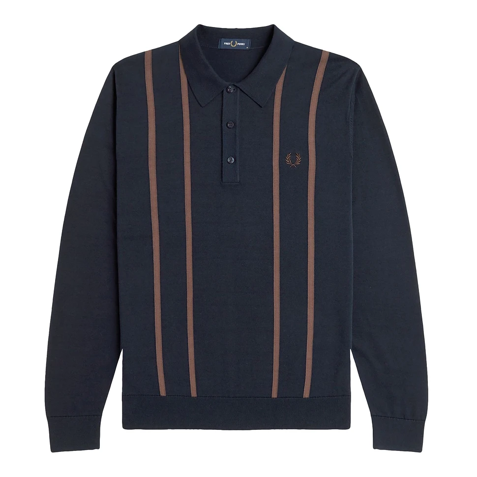 Fred Perry - Vertical Stripe Knitted Shirt