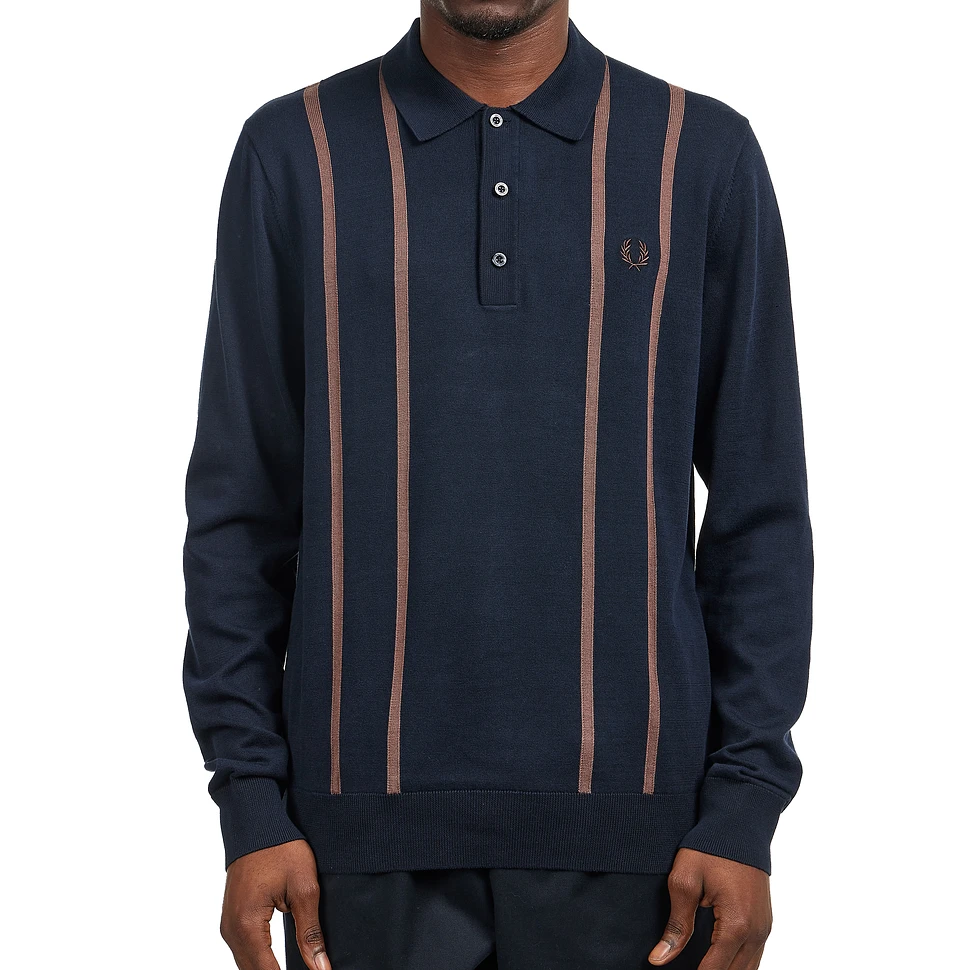 Fred Perry - Vertical Stripe Knitted Shirt