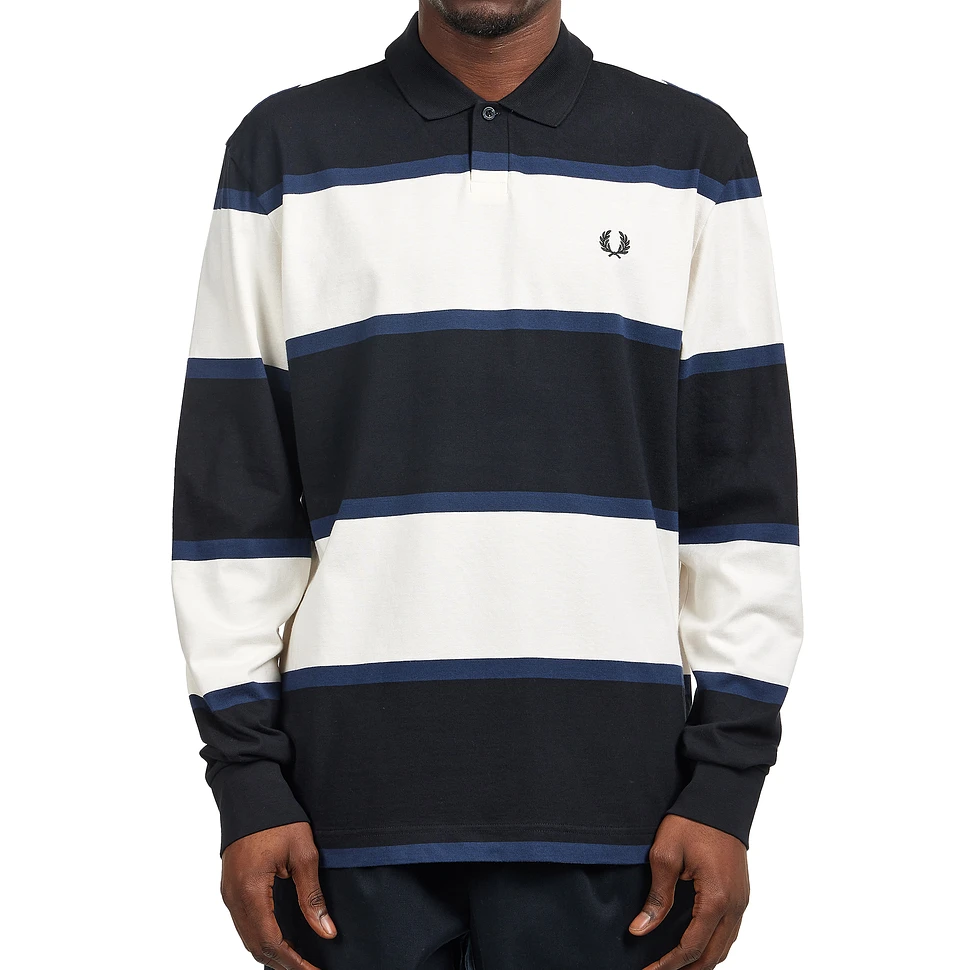 Fred Perry - Striped Long Sleeve Polo Shirt