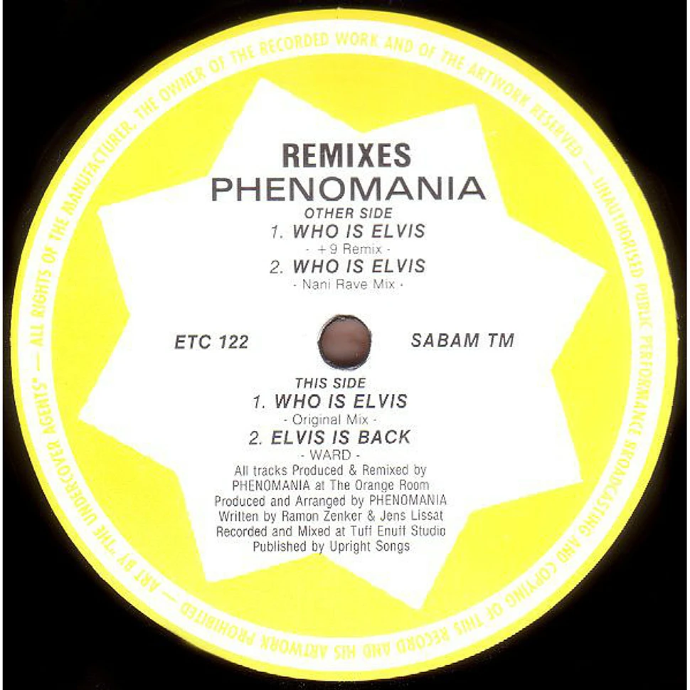 Phenomania - Who Is Elvis? (Remixes)