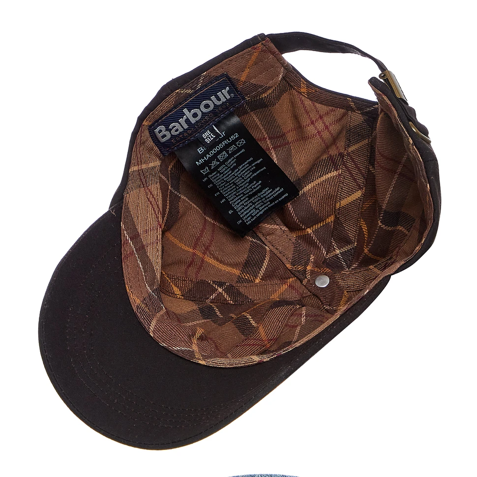 Barbour tartan wax sports cap best sale