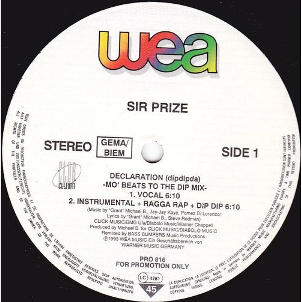 Sir Prize - Declaration (Dipdipda) - Mo' Beats To The Dip Mix