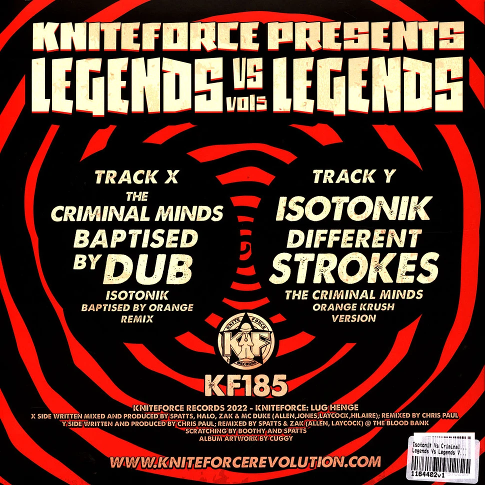 Isotonik Vs Criminal Minds - Legends Vs Legends Volume 5 Red Vinyl Edtion