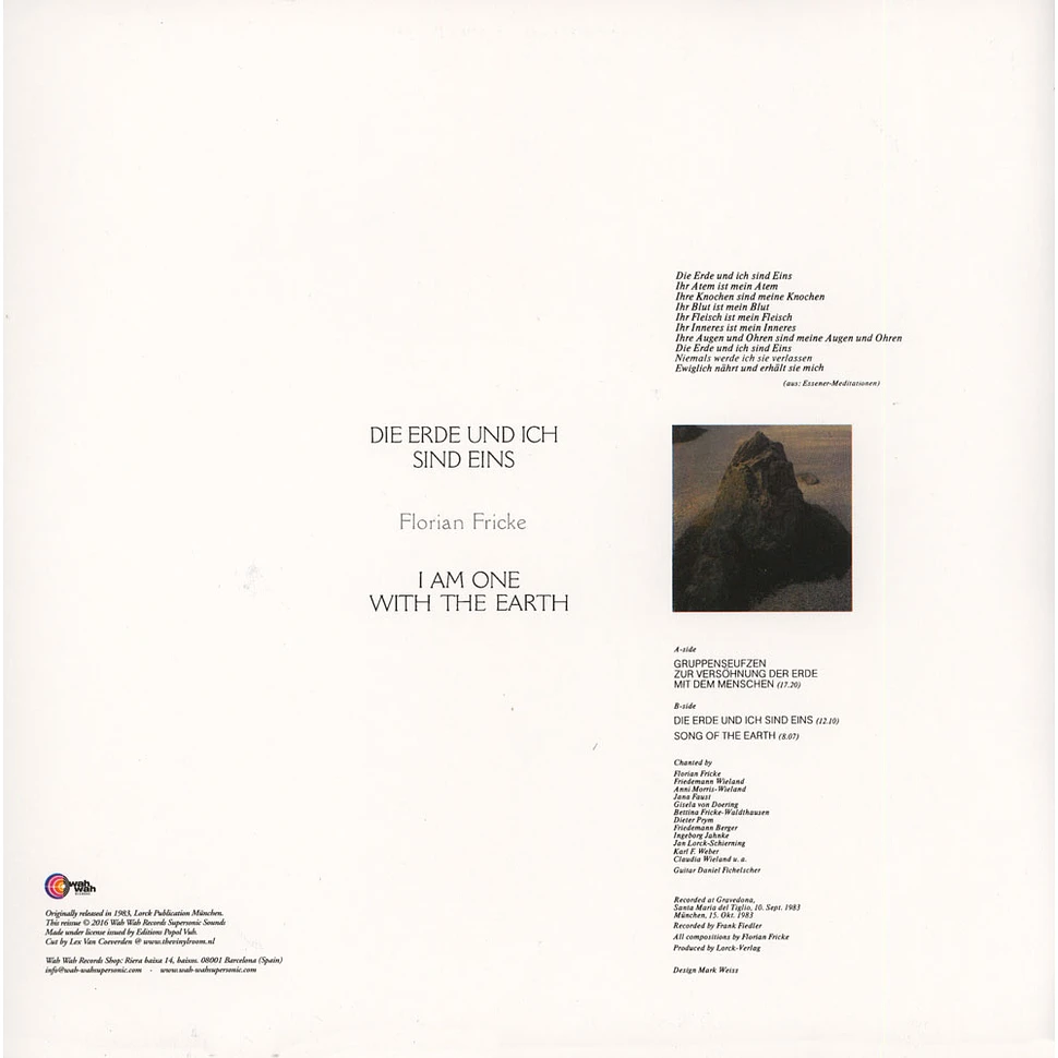 Florian Fricke of Popol Vuh - Die Erde Und Ich Sind Eins (I Am One With The Earth)