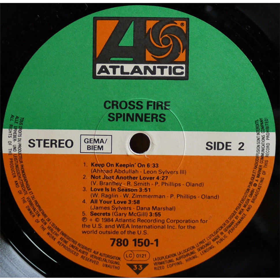 Spinners - Cross Fire