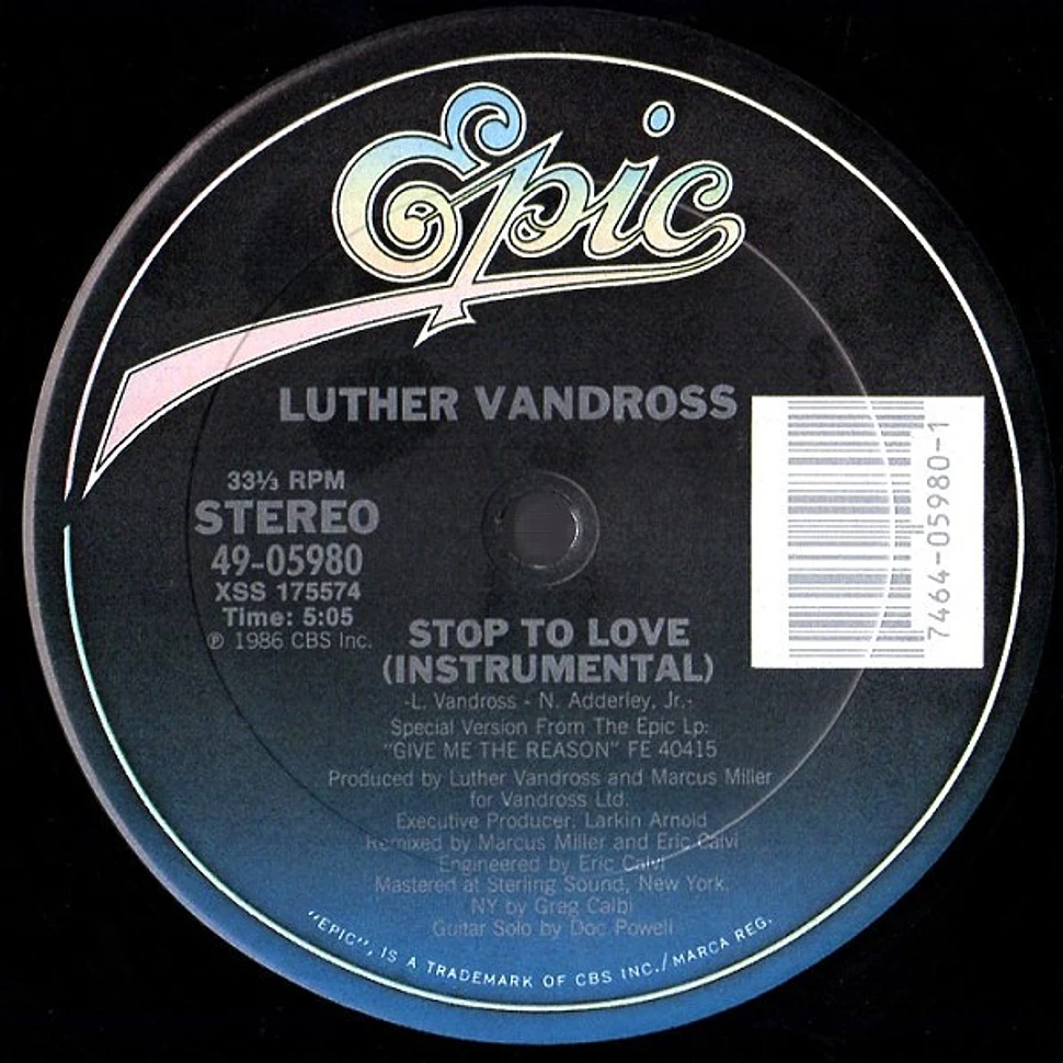 Luther Vandross - Stop To Love