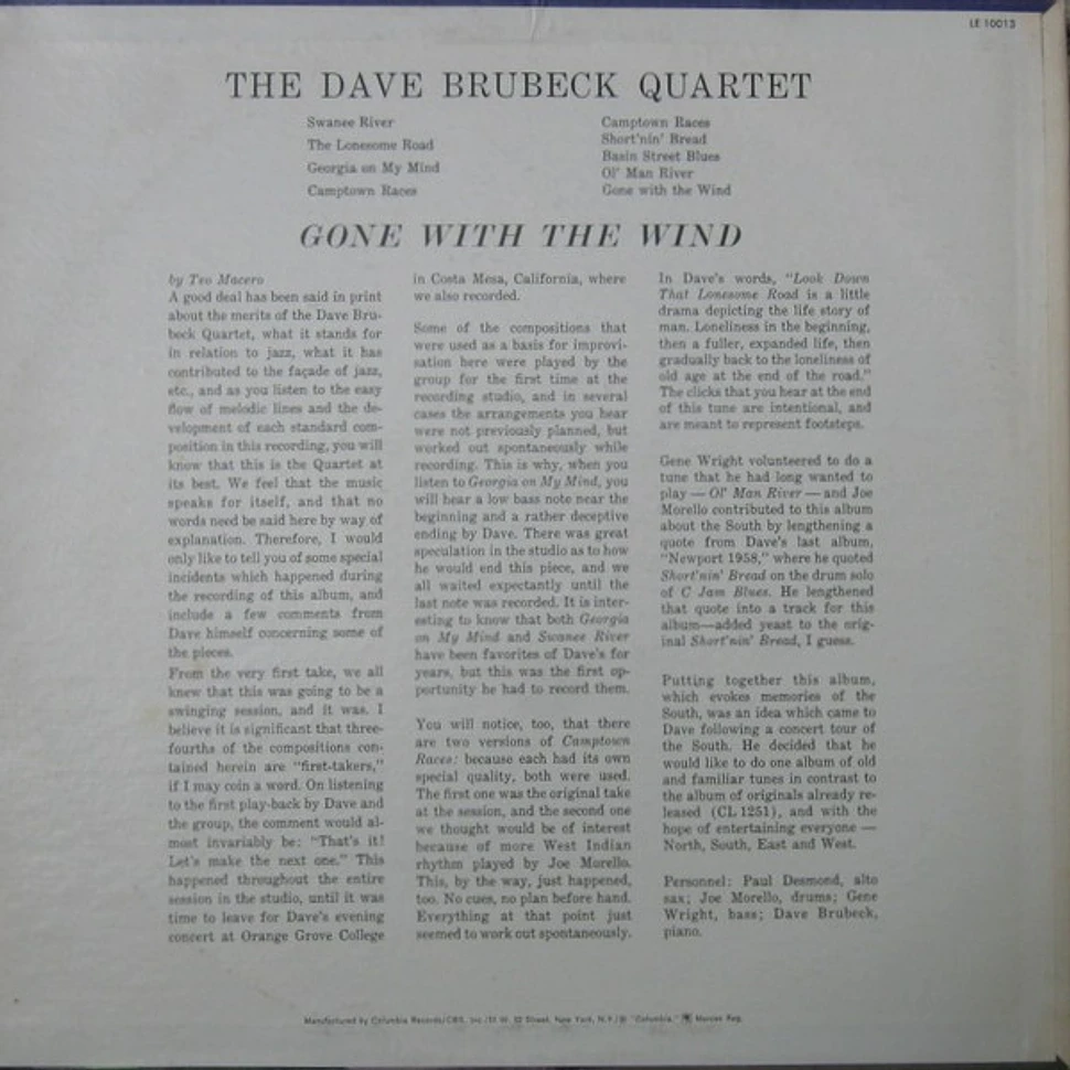 The Dave Brubeck Quartet - Gone With The Wind