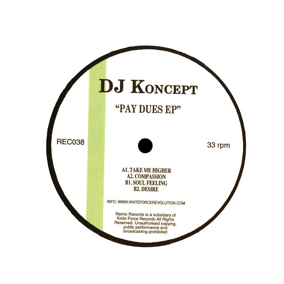 DJ Koncept - Pay Dues EP