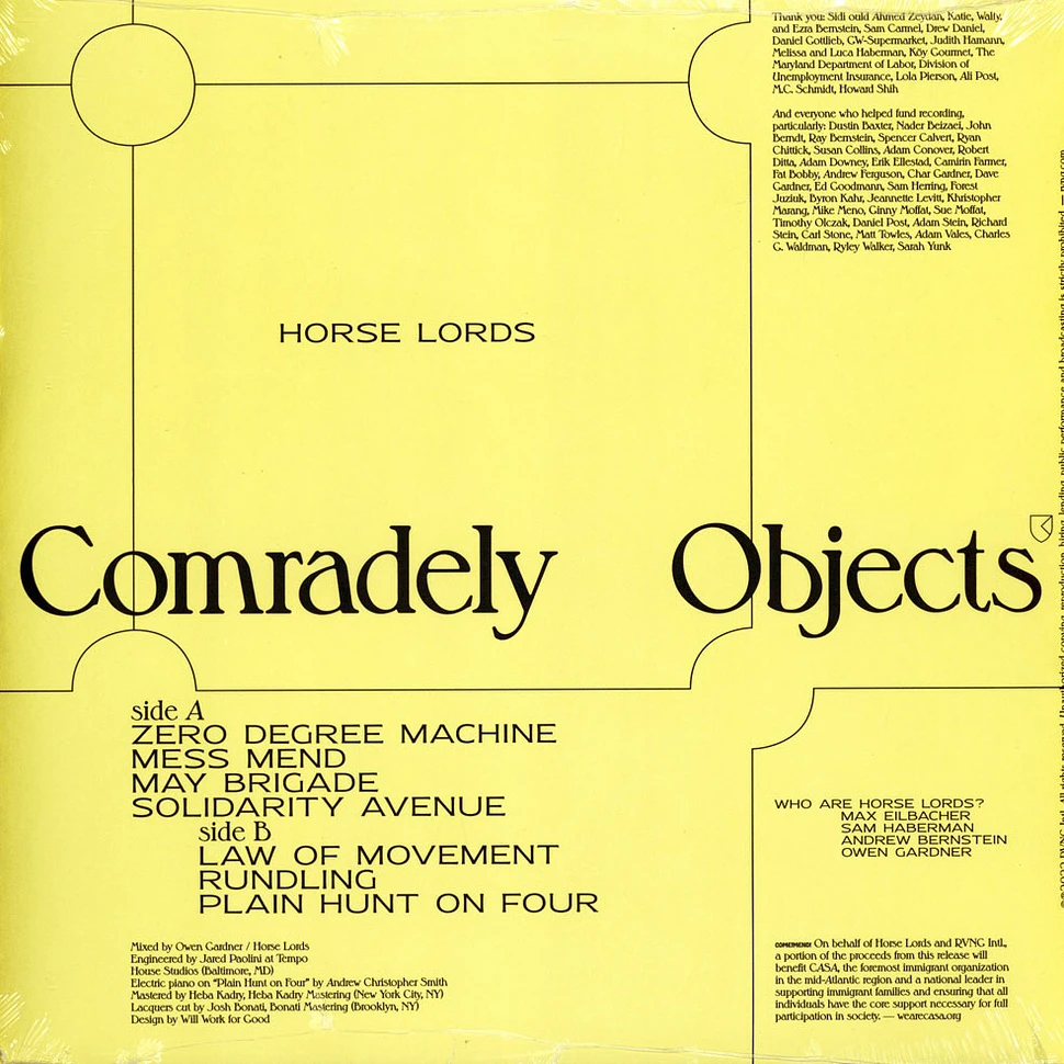 Horse Lords - Comradely Objects