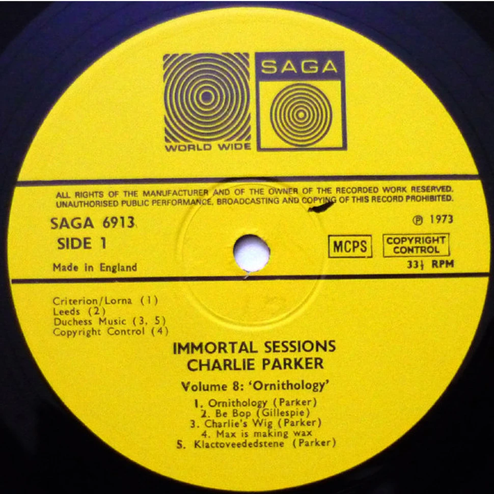 Charlie Parker - Volume 8 Ornithology