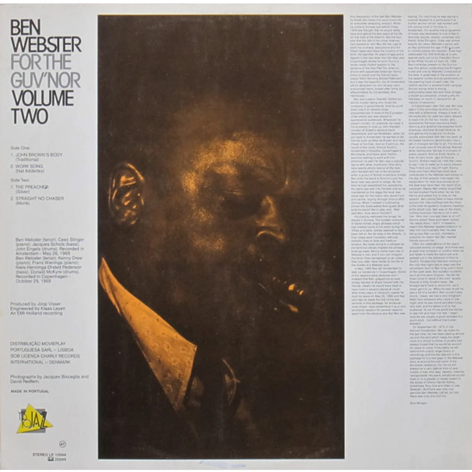 Ben Webster - For The Guv'nor Volume Two