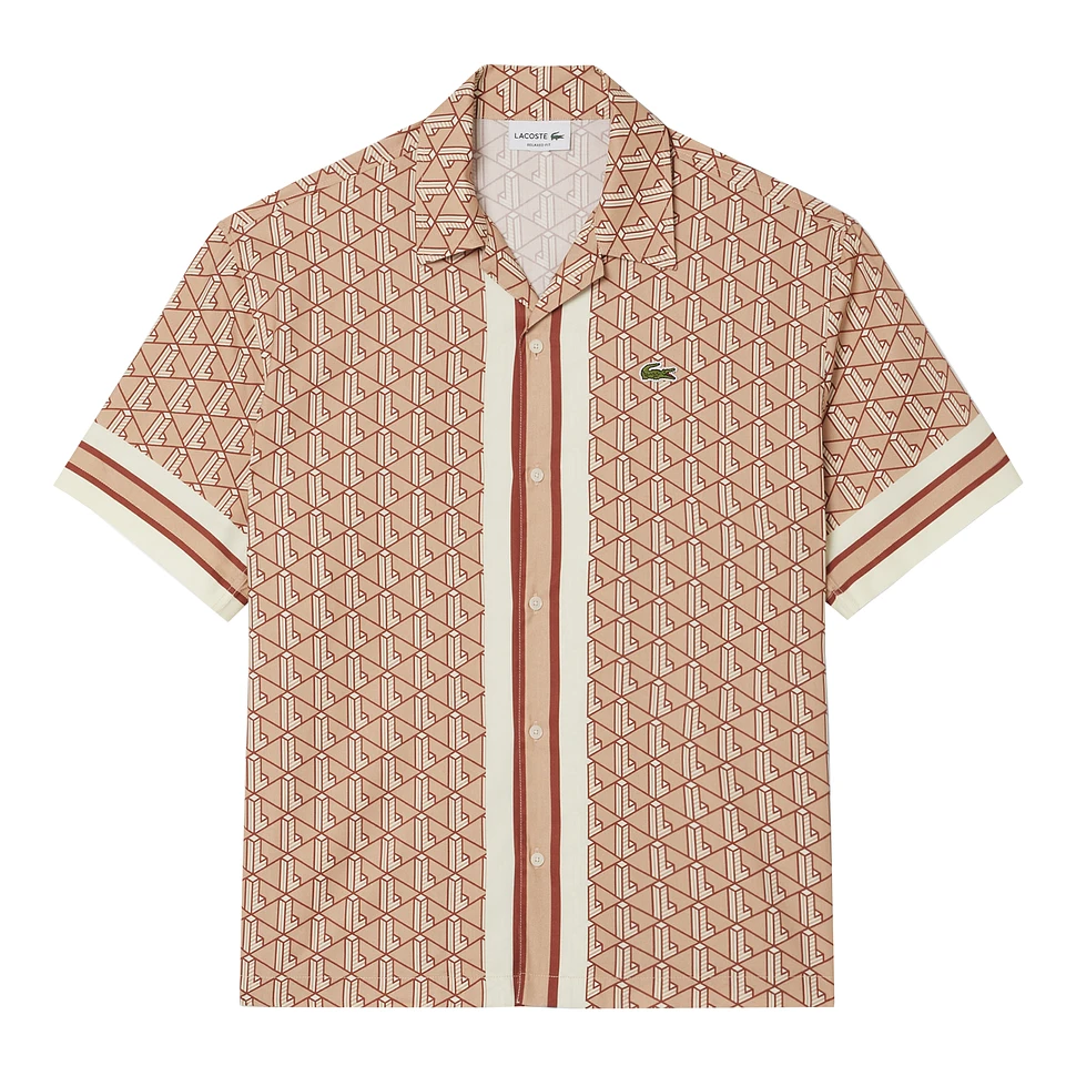 Lacoste - Short Sleeved Monogram Print Shirt