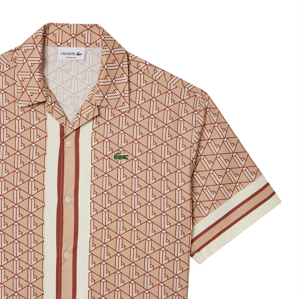 Lacoste - Short Sleeved Monogram Print Shirt
