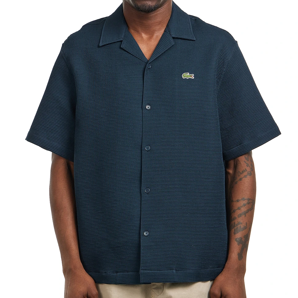Lacoste - Short Sleeved Textured Monochrome Shirt