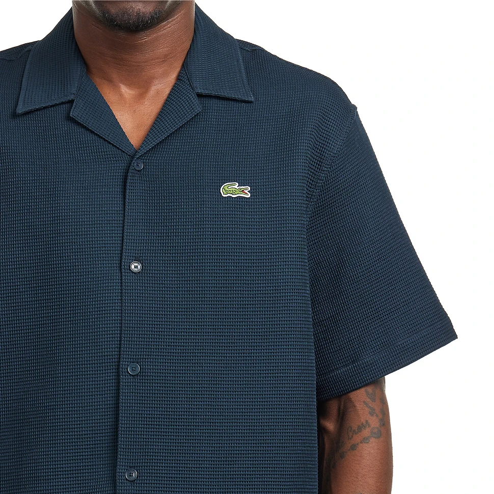 Lacoste - Short Sleeved Textured Monochrome Shirt