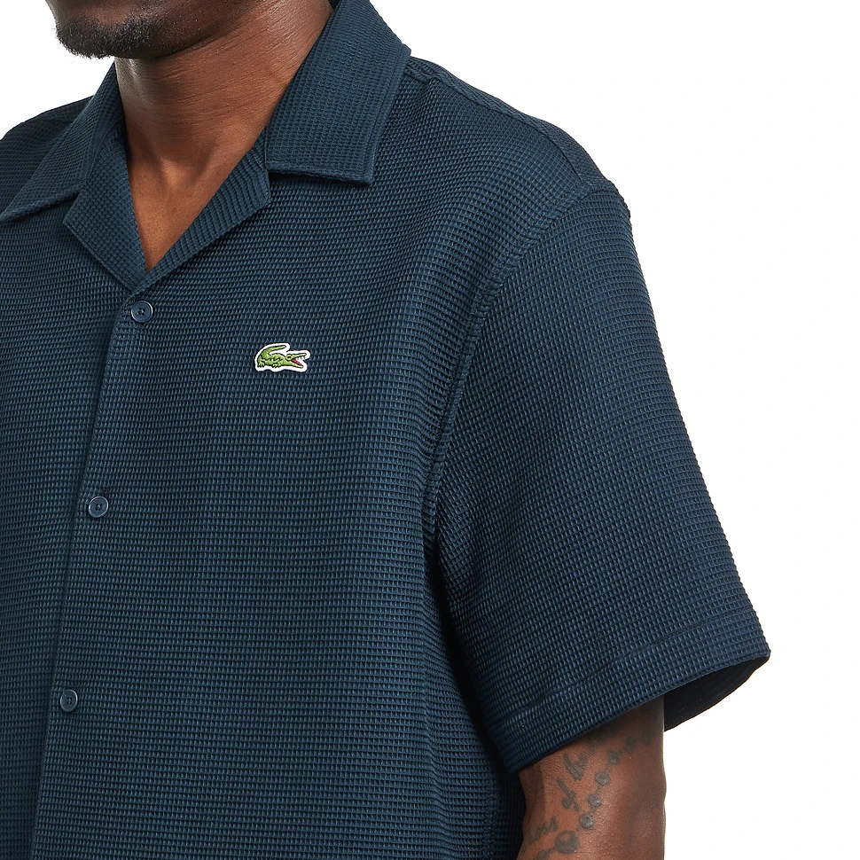 Lacoste - Short Sleeved Textured Monochrome Shirt