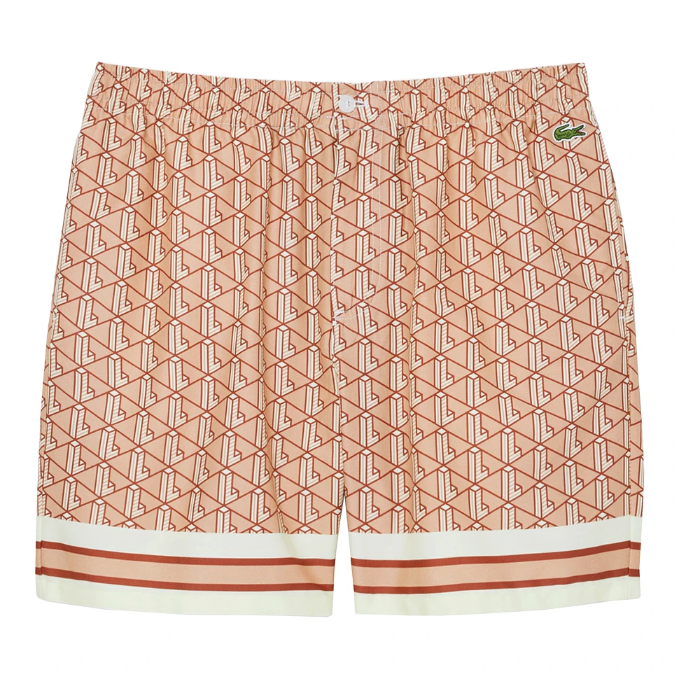 Lacoste - Elasticated Monogram Print Shorts