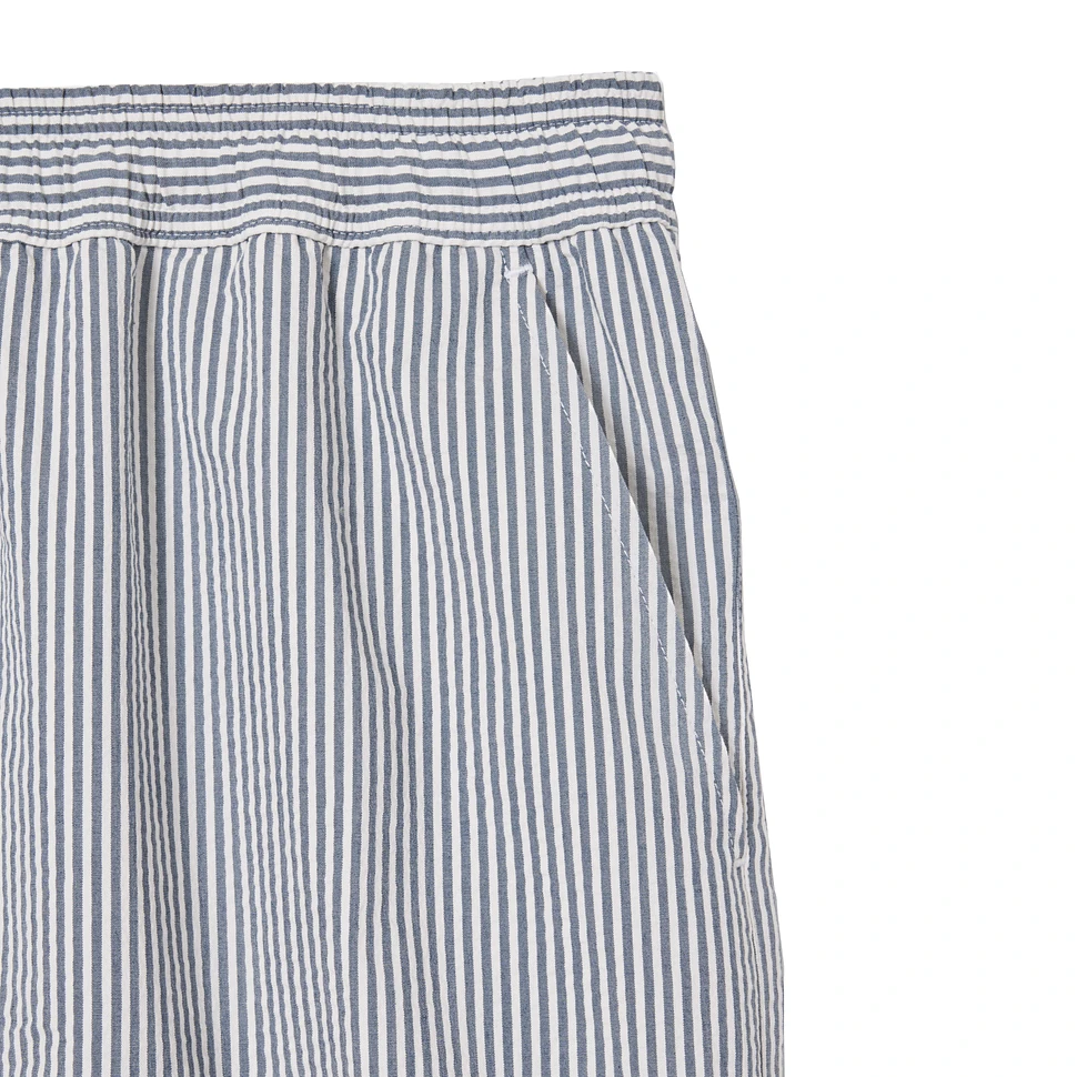 Lacoste - Striped Seersucker Swim Trunks