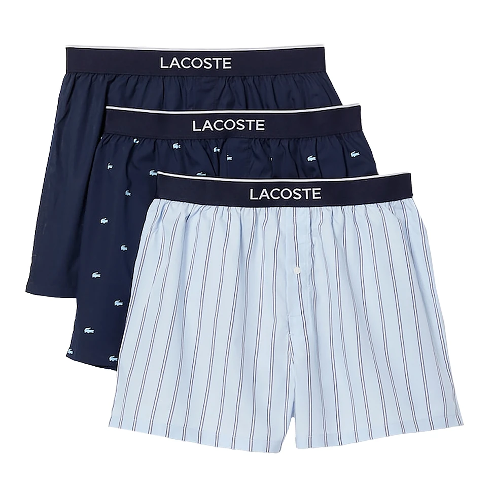 Lacoste - Crocodile And Stripe Print Boxers (Pack of 3)