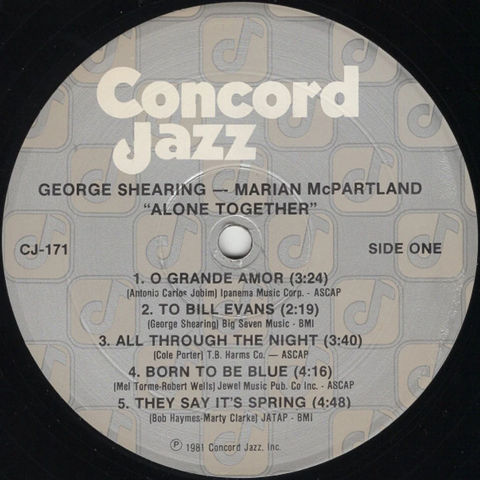 George Shearing, Marian McPartland - Alone Together