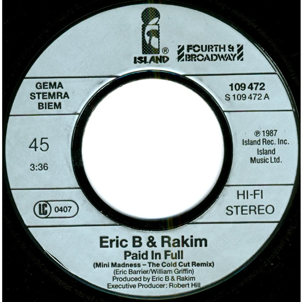 Eric B. & Rakim - Paid In Full (Mini Madness - The Coldcut Remix)